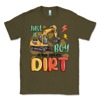 Army Green just a boy who loves dirt Classic Tee - MaliasSmallBusiness