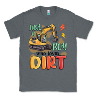 Charcoal Heather just a boy who loves dirt Classic Tee - MaliasSmallBusiness