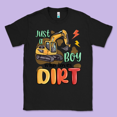 Just A Boy Who Loves Dirt Classic Tee Designed By Maliassmallbusiness