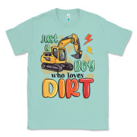 Seafoam just a boy who loves dirt Classic Tee - MaliasSmallBusiness