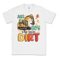 White just a boy who loves dirt Classic Tee - MaliasSmallBusiness