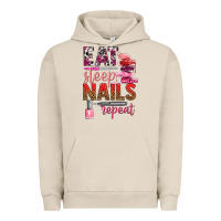 Pigment French Oak eat sleep nails repeat bbs Urban Hoodie - BundleAndBundleShop
