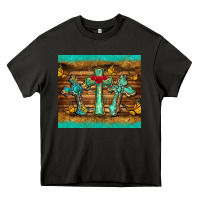 Asphalt crosses tumbler Heavy Core Tee - BarkalooDesign