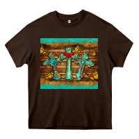 Chocolate Brown crosses tumbler Heavy Core Tee - BarkalooDesign