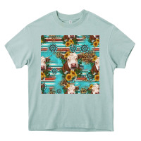 Arona charolais cow seamless pattern Heavy Core Tee - HRA Design Shop