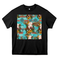 Black charolais cow seamless pattern Heavy Core Tee - HRA Design Shop