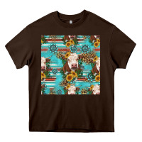 Charolais Cow Seamless Pattern Heavy Core Tee | Teevron