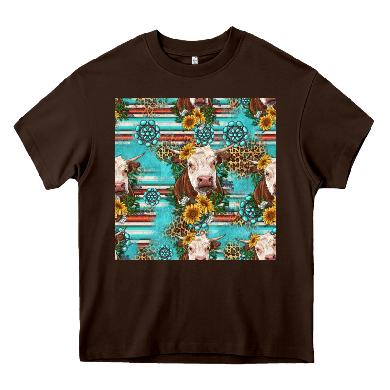 Charolais Cow Seamless Pattern Heavy Core Tee by HRA Design Shop | Teevron