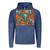 Vintage Denim turquoise cross pattern Vintage Hoodie - Jasminsmagicworld