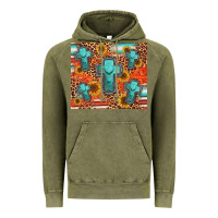 Vintage Olive turquoise cross pattern Vintage Hoodie - Jasminsmagicworld