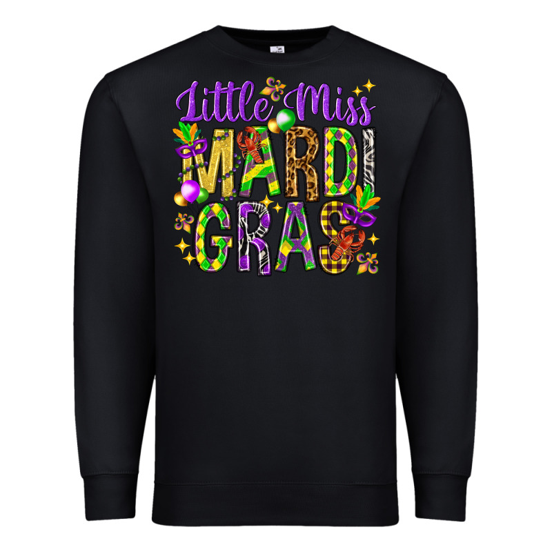 Little Miss Mardi Gras Premium Sweatshirt by HowdyJamesFarm | Teevron