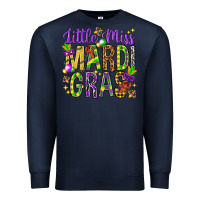 Navy Little miss Mardi Gras Premium Sweatshirt - HowdyJamesFarm