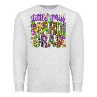 Oatmeal Heather Little miss Mardi Gras Premium Sweatshirt - HowdyJamesFarm
