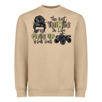 Mushroom the best things in life mess up your hair Heavyweight Sweatshirt - MaliasSmallBusiness