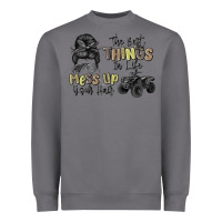Storm the best things in life mess up your hair Heavyweight Sweatshirt - MaliasSmallBusiness