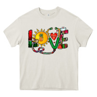 Cream summer nurse Heavy Core Tee - CowhideDigitalArt