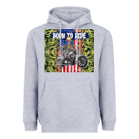 Heather Grey born to ride Heavyweight Hoodie - TumblerDesignByShophia