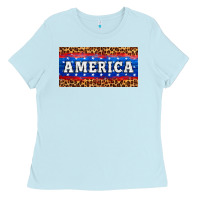 Baby Blue america license plate Ladies Tee - HRA Design Shop