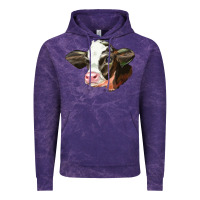 Cloud Purple holstein calf face Vintage Hoodie - LillyAllenDesigns