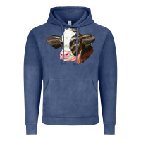 Vintage Denim holstein calf face Vintage Hoodie - LillyAllenDesigns