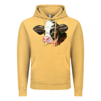 Vintage Mustard holstein calf face Vintage Hoodie - LillyAllenDesigns