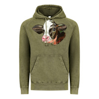 Vintage Olive holstein calf face Vintage Hoodie - LillyAllenDesigns