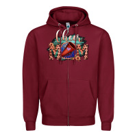 Burgundy Cheer Mom Zipper Hoodie - Bettercallsaul