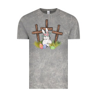Cloud Rock floral watercolor easter bunny cross Vintage Tee - MaliasSmallBusiness