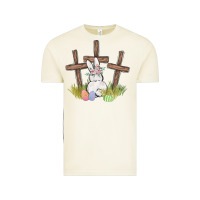 Vintage Arctic floral watercolor easter bunny cross Vintage Tee - MaliasSmallBusiness