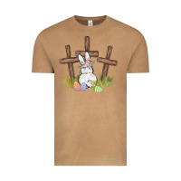 Vintage Camel floral watercolor easter bunny cross Vintage Tee - MaliasSmallBusiness