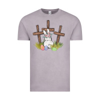 Vintage Zinc floral watercolor easter bunny cross Vintage Tee - MaliasSmallBusiness