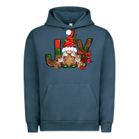 Pigment Midnight Navy joy christmas with gnome bbs Urban Hoodie - BundleAndBundleShop