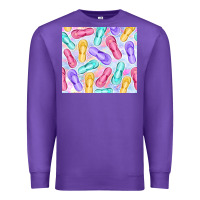 Purple flip flops with leopard Premium Sweatshirt - TumblerDesignByShophia