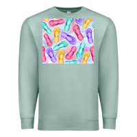 Seafoam flip flops with leopard Premium Sweatshirt - TumblerDesignByShophia