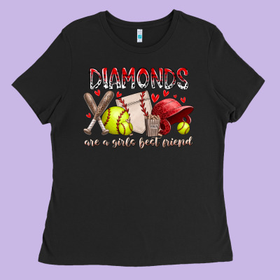 Diamonds Are A Girls Best Friends Ladies Tee Designed By Racoondesign