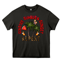Asphalt sunrise sunburn sunnset repeat Heavy Core Tee - CowhideDigitalArt