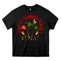 Black sunrise sunburn sunnset repeat Heavy Core Tee - CowhideDigitalArt