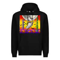 Black happy halloween Premium Hoodie - TumblerDesignByShophia