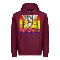 Burgundy happy halloween Premium Hoodie - TumblerDesignByShophia