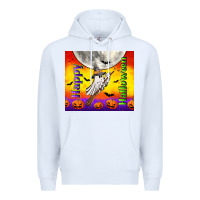White happy halloween Premium Hoodie - TumblerDesignByShophia