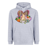 Heather Grey Easter heart Easter Day Heavyweight Hoodie - HowdyJamesFarm