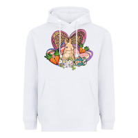 White Easter heart Easter Day Heavyweight Hoodie - HowdyJamesFarm