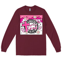 Burgundy doing my best and letting god Long Sleeve Tee - MaliasSmallBusiness