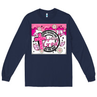 Navy doing my best and letting god Long Sleeve Tee - MaliasSmallBusiness