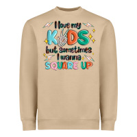 Mushroom i love my kids but sometimes i wanna square up Heavyweight Sweatshirt - MaliasSmallBusiness