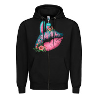 Black Eared Turquoise Pink Easter Lips Zipper Hoodie - Bettercallsaul