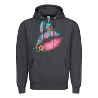 Smoke Eared Turquoise Pink Easter Lips Zipper Hoodie - Bettercallsaul