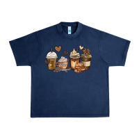Navy melanin afro coffee cups Urban Heavy Tee - MaliasSmallBusiness