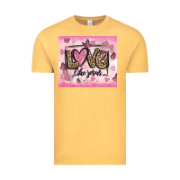 Vintage Mustard love like jesus Vintage Tee - MaliasSmallBusiness