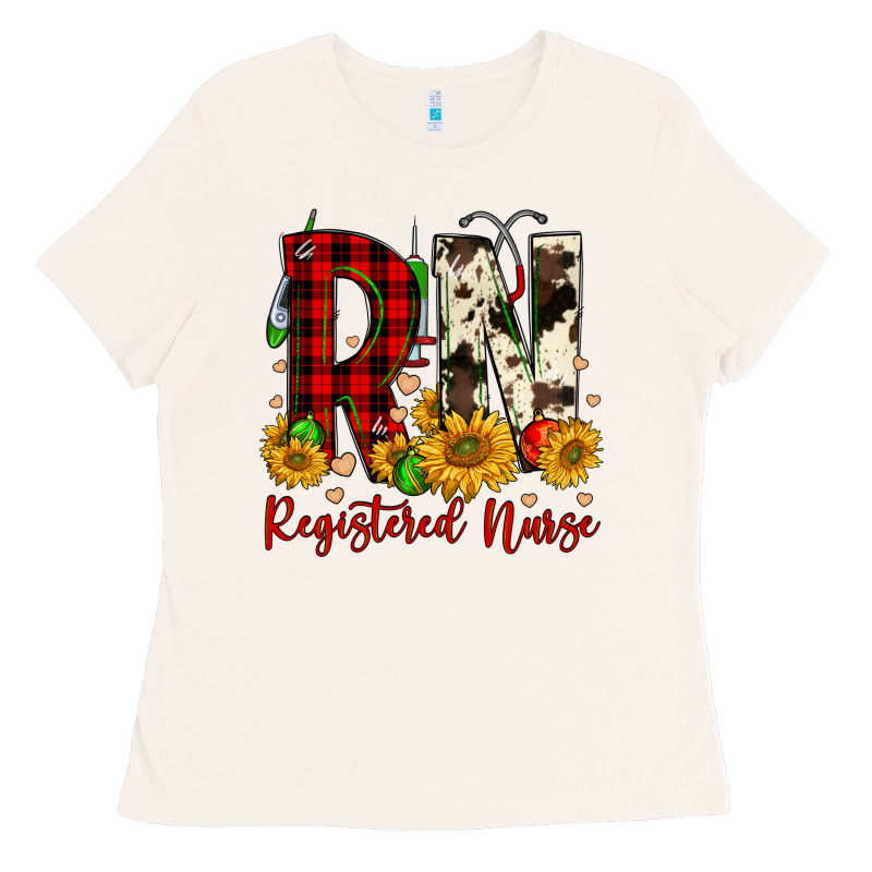 Christmas Rn Registered Nurse Ladies Tee by FaDigitalArtStudio | Teevron